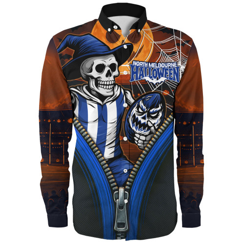 North Melbourne Long Sleeve Shirt Halloween Night Reaper Zipper