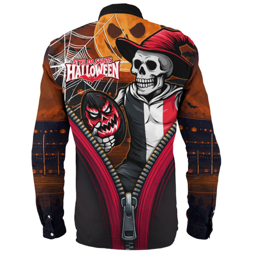 St Kilda Long Sleeve Shirt Halloween Night Reaper Zipper