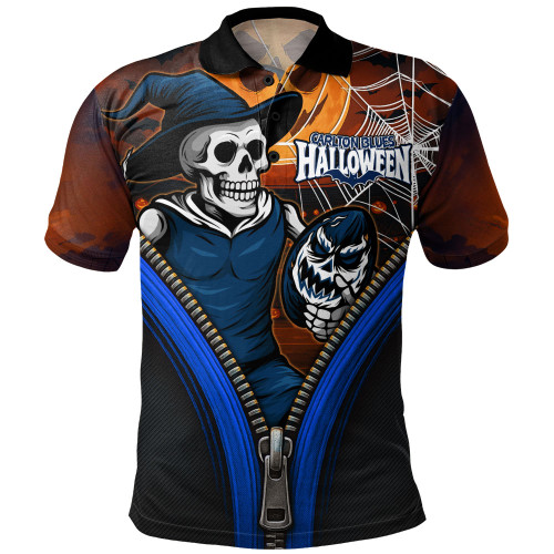 Carlton Polo Shirt Halloween Night Reaper Zipper