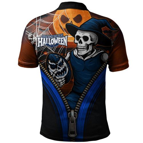 Carlton Polo Shirt Halloween Night Reaper Zipper