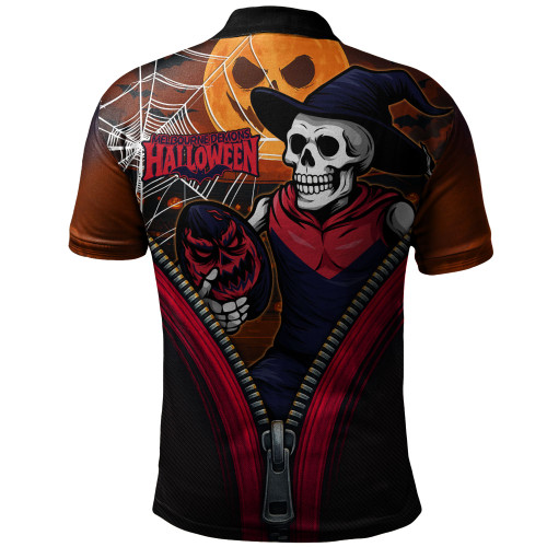 Melbourne Polo Shirt Halloween Night Reaper Zipper