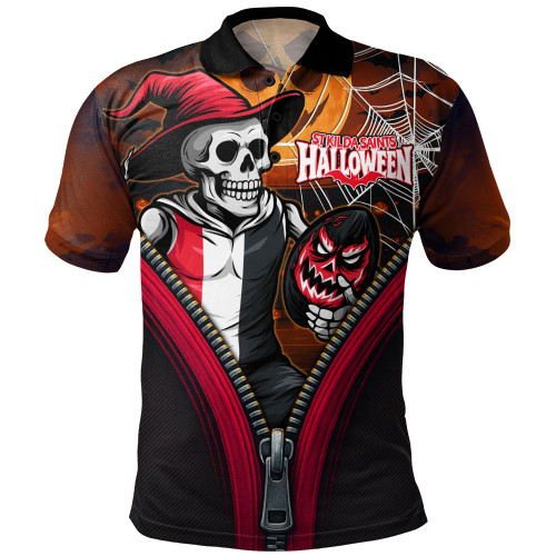 St Kilda Polo Shirt Halloween Night Reaper Zipper