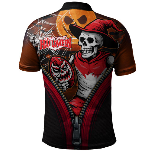 Sydney Swans Polo Shirt Halloween Night Reaper Zipper Sydney Swans Polo Shirt Halloween Night Reaper Zipper