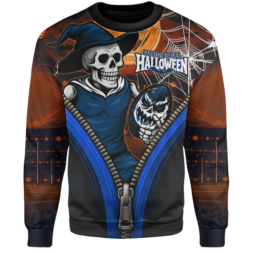 Carlton Sweatshirt Halloween Night Reaper Zipper