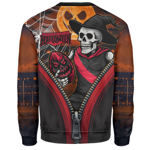Essendon Sweatshirt Halloween Night Reaper Zipper Essendon Sweatshirt Halloween Night Reaper Zipper