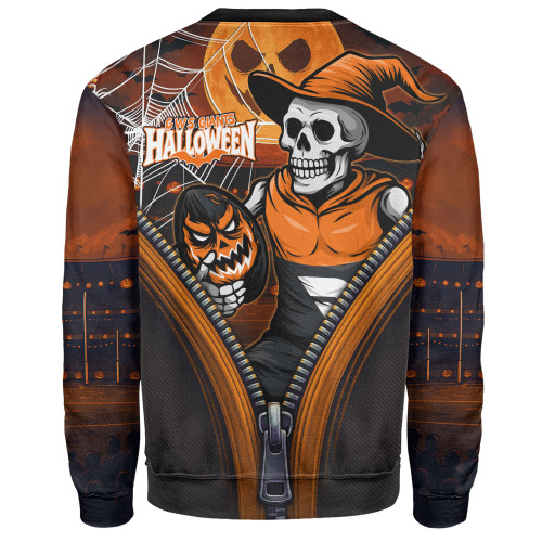 Gold Coast SUNS Sweatshirt Halloween Night Reaper Zipper Gold Coast SUNS Sweatshirt Halloween Night Reaper Zipper