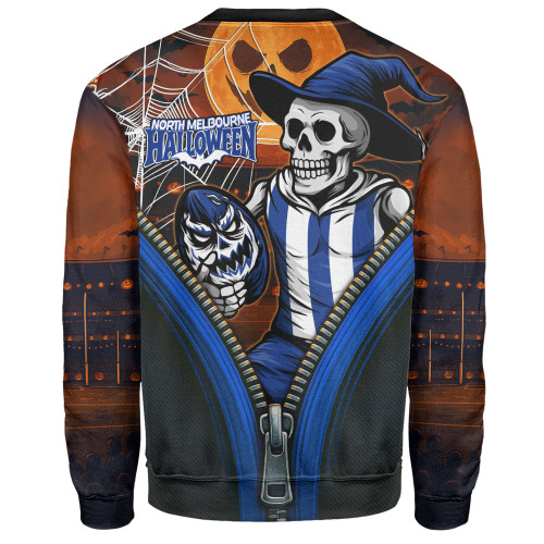 North Melbourne Sweatshirt Halloween Night Reaper Zipper