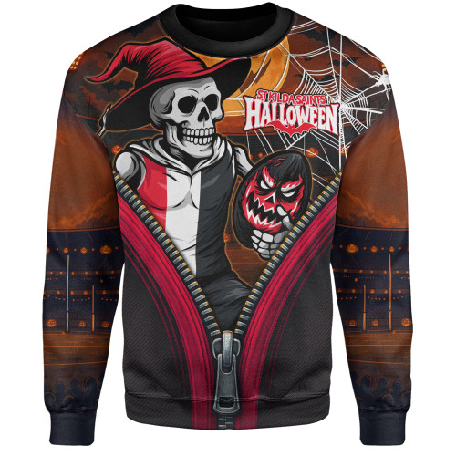 St Kilda Sweatshirt Halloween Night Reaper Zipper