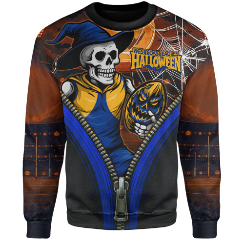 West Coast Eagles Sweatshirt Halloween Night Reaper Zipper