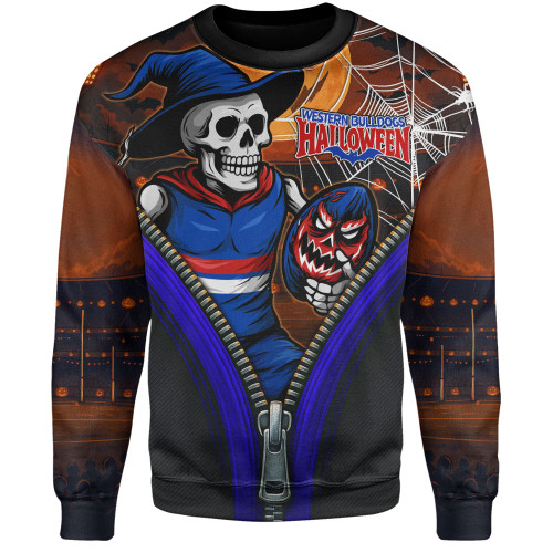 Western Bulldogs Sweatshirt Halloween Night Reaper Zipper