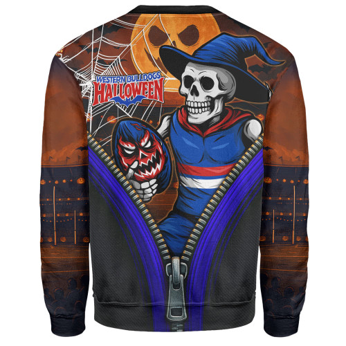 Western Bulldogs Sweatshirt Halloween Night Reaper Zipper Western Bulldogs Sweatshirt Halloween Night Reaper Zipper