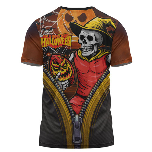 Gold Coast SUNS T-Shirt Halloween Night Reaper Zipper Gold Coast SUNS T-Shirt Halloween Night Reaper Zipper