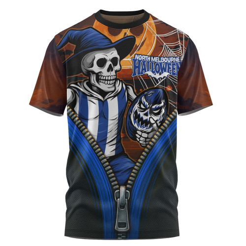 North Melbourne T-Shirt Halloween Night Reaper Zipper North Melbourne T-Shirt Halloween Night Reaper Zipper