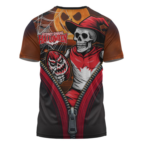 Sydney Swans T-Shirt Halloween Night Reaper Zipper