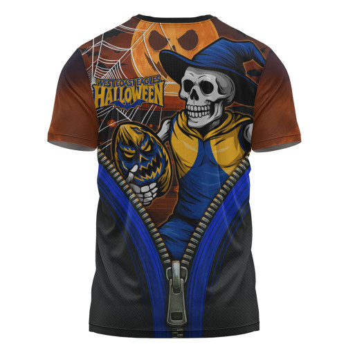 West Coast Eagles T-Shirt Halloween Night Reaper Zipper West Coast Eagles T-Shirt Halloween Night Reaper Zipper