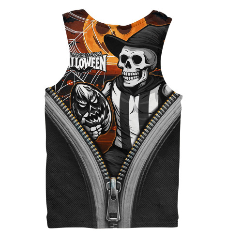 Collingwood Men Singlet Halloween Night Reaper Zipper Collingwood Men Singlet Halloween Night Reaper Zipper