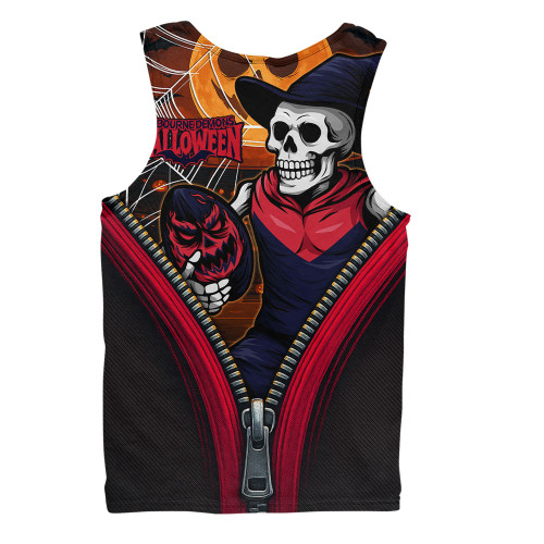 Melbourne Men Singlet Halloween Night Reaper Zipper