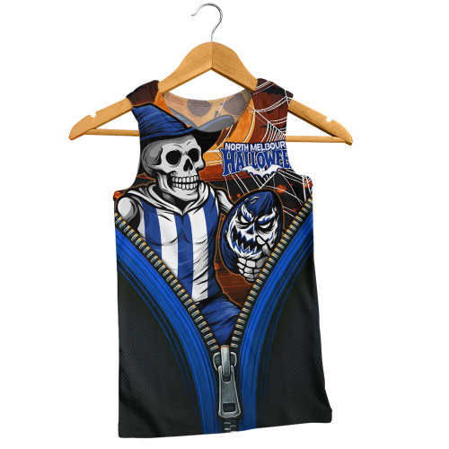 North Melbourne Men Singlet Halloween Night Reaper Zipper