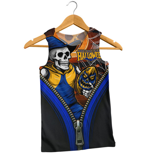 West Coast Eagles Men Singlet Halloween Night Reaper Zipper West Coast Eagles Men Singlet Halloween Night Reaper Zipper