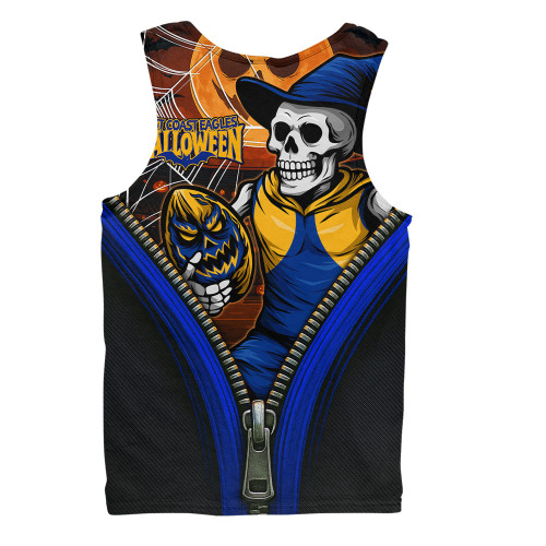 West Coast Eagles Men Singlet Halloween Night Reaper Zipper West Coast Eagles Men Singlet Halloween Night Reaper Zipper