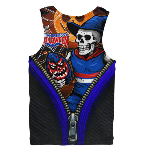 Western Bulldogs Men Singlet Halloween Night Reaper Zipper