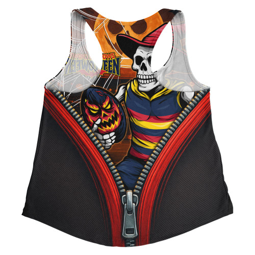 Adelaide Crows Women Racerback Singlet Halloween Night Reaper Zipper