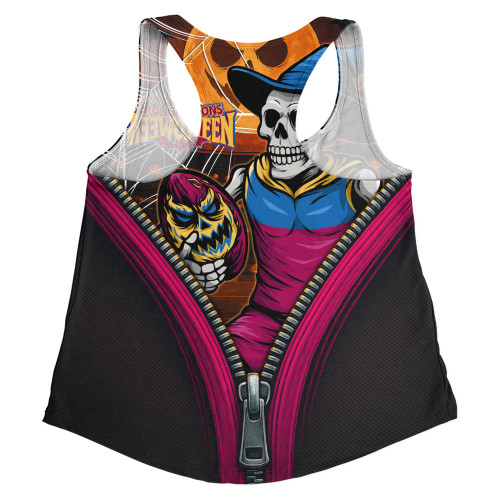 Brisbane Lions Women Racerback Singlet Halloween Night Reaper Zipper