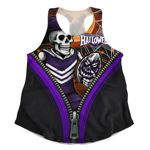 Fremantle Women Racerback Singlet Halloween Night Reaper Zipper