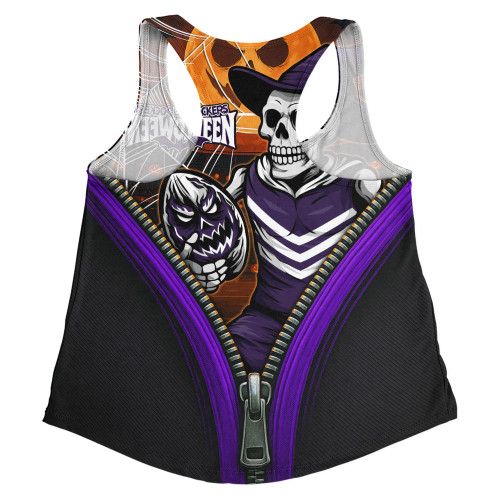 Fremantle Women Racerback Singlet Halloween Night Reaper Zipper