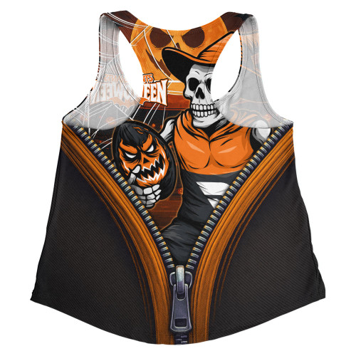 Gold Coast SUNS Women Racerback Singlet Halloween Night Reaper Zipper