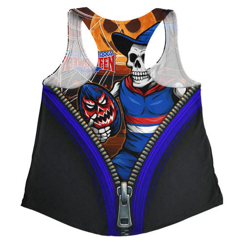 Western Bulldogs Women Racerback Singlet Halloween Night Reaper Zipper