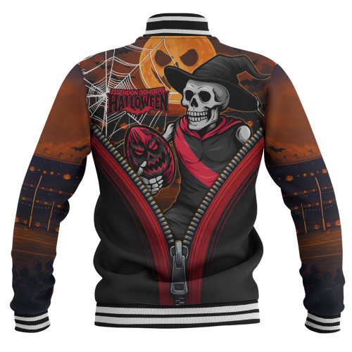 Essendon Baseball Jacket Halloween Night Reaper Zipper Essendon Baseball Jacket Halloween Night Reaper Zipper