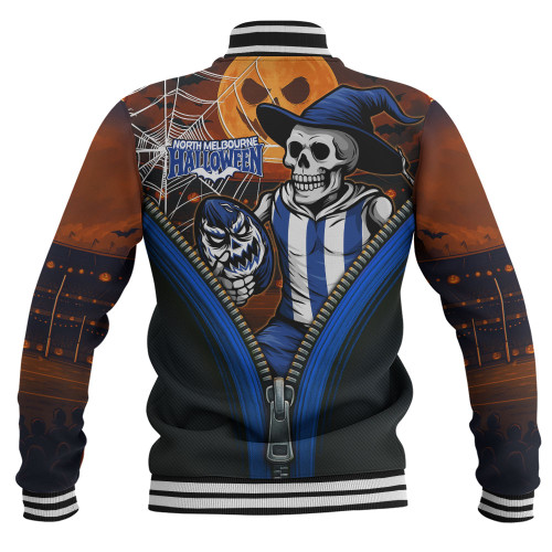 North Melbourne Baseball Jacket Halloween Night Reaper Zipper