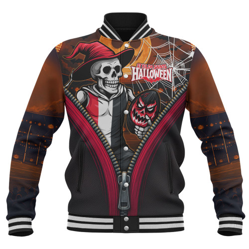 St Kilda Baseball Jacket Halloween Night Reaper Zipper