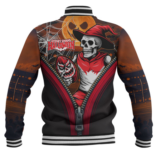 Sydney Swans Baseball Jacket Halloween Night Reaper Zipper