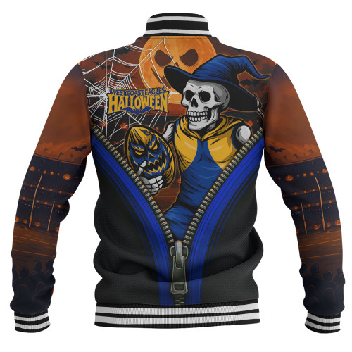 West Coast Eagles Baseball Jacket Halloween Night Reaper Zipper West Coast Eagles Baseball Jacket Halloween Night Reaper Zipper