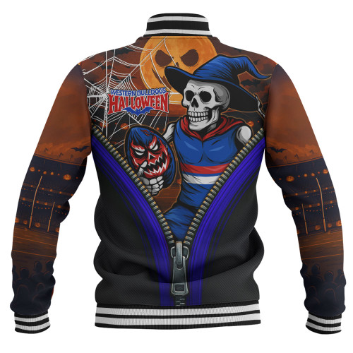 Western Bulldogs Baseball Jacket Halloween Night Reaper Zipper