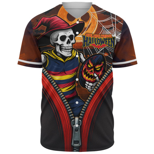 Adelaide Crows Baseball Shirt Halloween Night Reaper Zipper