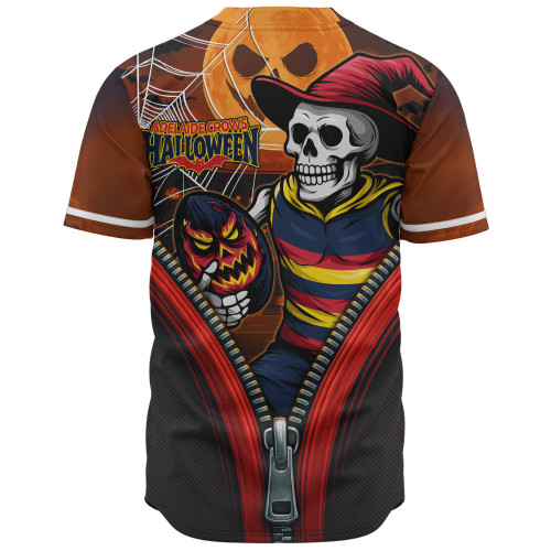 Adelaide Crows Baseball Shirt Halloween Night Reaper Zipper