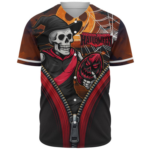 Essendon Baseball Shirt Halloween Night Reaper Zipper