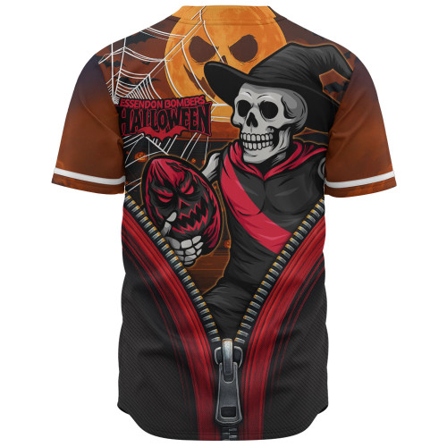 Essendon Baseball Shirt Halloween Night Reaper Zipper Essendon Baseball Shirt Halloween Night Reaper Zipper