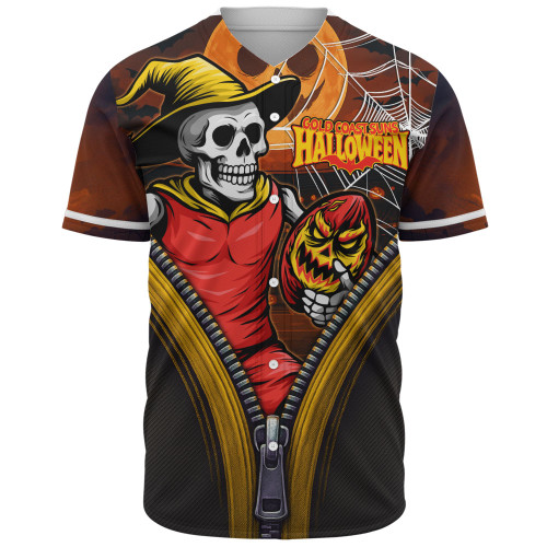 Gold Coast SUNS Baseball Shirt Halloween Night Reaper Zipper