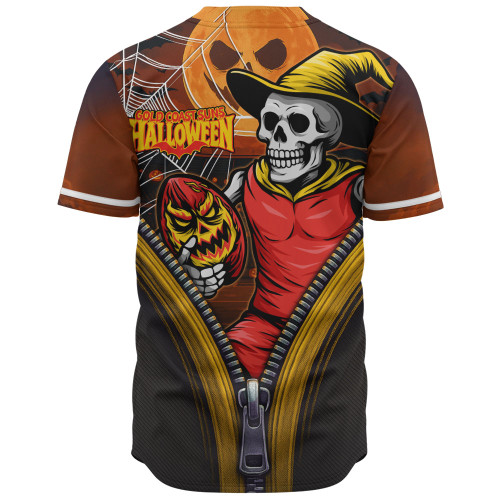 Gold Coast SUNS Baseball Shirt Halloween Night Reaper Zipper Gold Coast SUNS Baseball Shirt Halloween Night Reaper Zipper