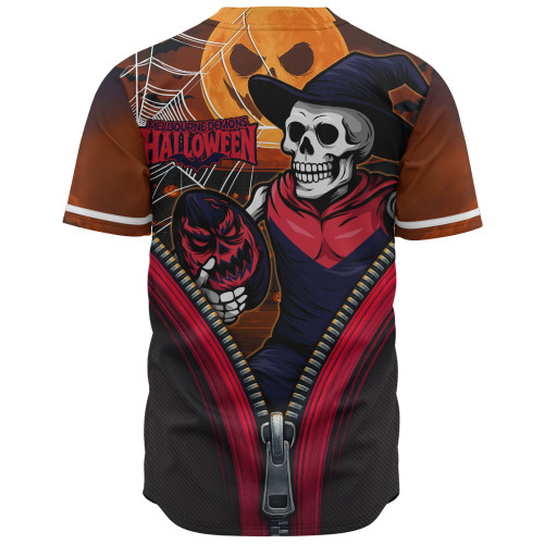Melbourne Baseball Shirt Halloween Night Reaper Zipper Melbourne Baseball Shirt Halloween Night Reaper Zipper