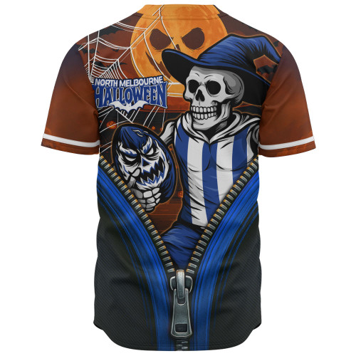 North Melbourne Baseball Shirt Halloween Night Reaper Zipper North Melbourne Baseball Shirt Halloween Night Reaper Zipper