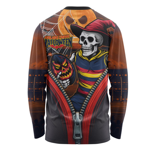 Adelaide Crows Long Sleeve T-shirt Halloween Night Reaper Zipper Adelaide Crows Long Sleeve T-shirt Halloween Night Reaper Zipper