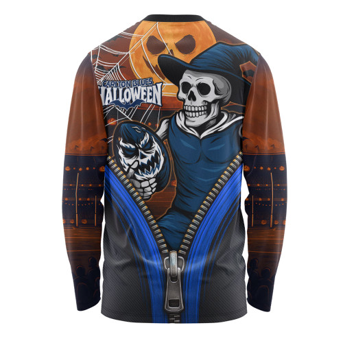 Carlton Long Sleeve T-shirt Halloween Night Reaper Zipper Carlton Long Sleeve T-shirt Halloween Night Reaper Zipper