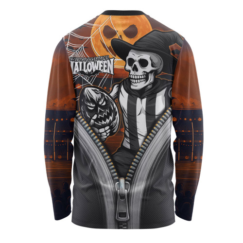 Collingwood Long Sleeve T-shirt Halloween Night Reaper Zipper Collingwood Long Sleeve T-shirt Halloween Night Reaper Zipper