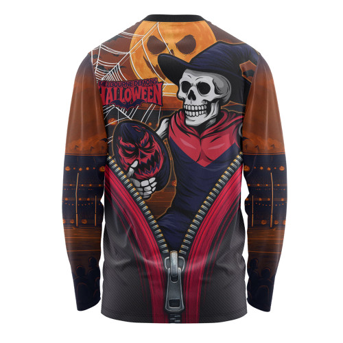 Melbourne Long Sleeve T-shirt Halloween Night Reaper Zipper Melbourne Long Sleeve T-shirt Halloween Night Reaper Zipper