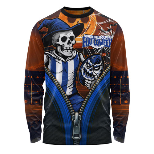 North Melbourne Long Sleeve T-shirt Halloween Night Reaper Zipper